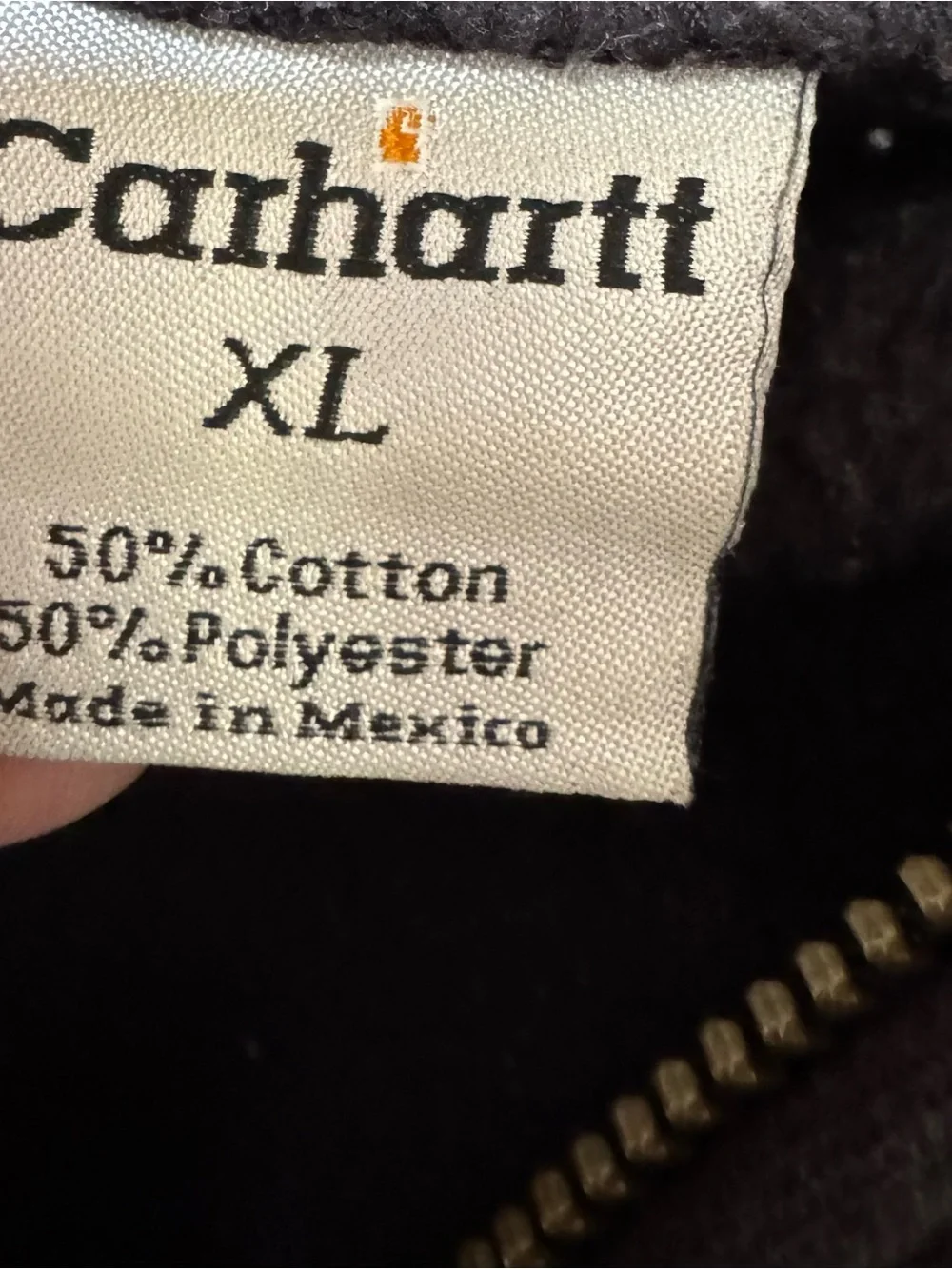 Carhartt Black Zip-Up mid weight hoodie XL no stains no holes - Picture 6 of 8